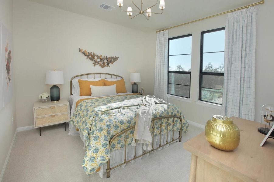 Furnished interior view inside a new home in Wolf Ranch West Bend - 60', Georgetown (Image 27).
