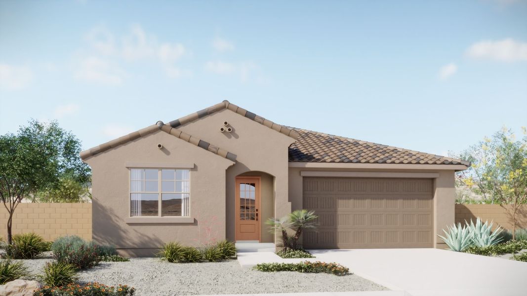 Representative exterior photo of a completed home built from the Aqua by Mattamy Homes in Covena Pointe, Vail, AZ (Image 4).