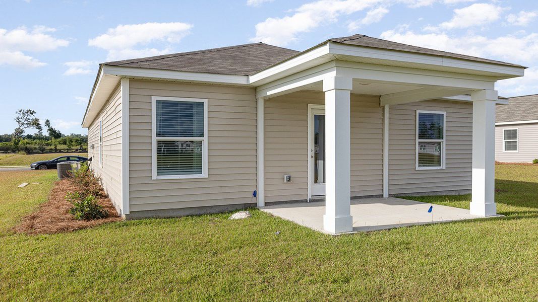 Representative exterior photo of a completed home built from the DEVON by D.R. Horton in Jordanville Farms, Galivants Ferry, SC (Image 15).