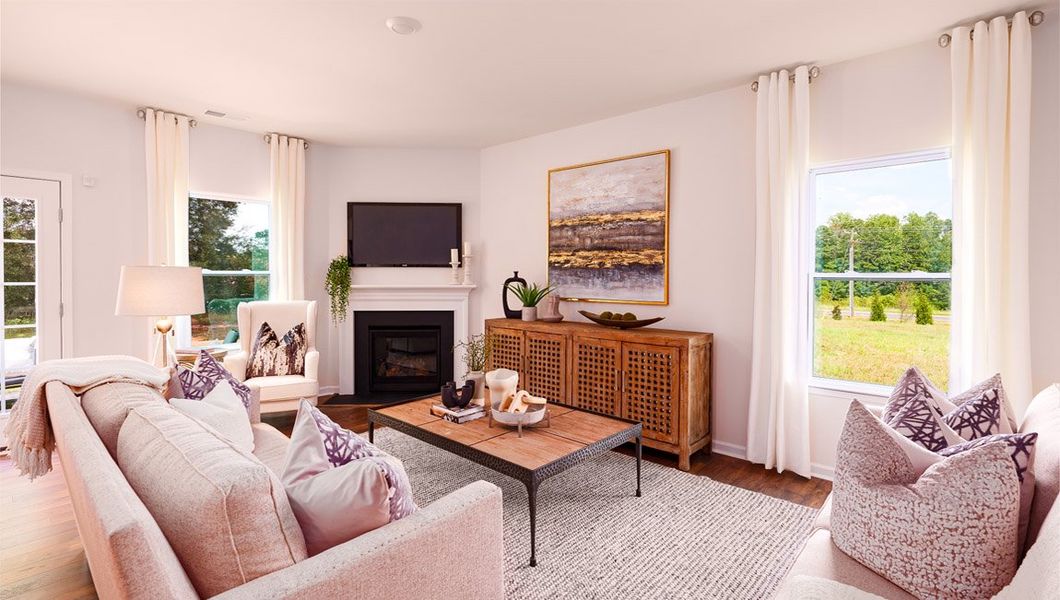Furnished interior view inside a new home in Tap Root Farms, Fletcher (Image 13).