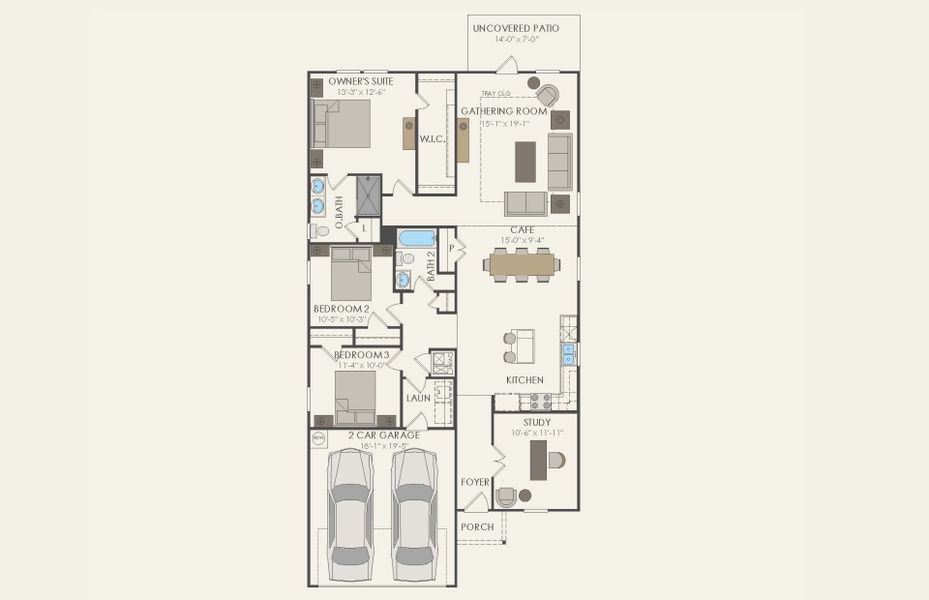 2D floor plan layout of this home in Elizabeth Creek, Fort Worth, TX (Image 3). 2D floor plan layout of this home in Elizabeth Creek, Fort Worth, TX (Image 3).