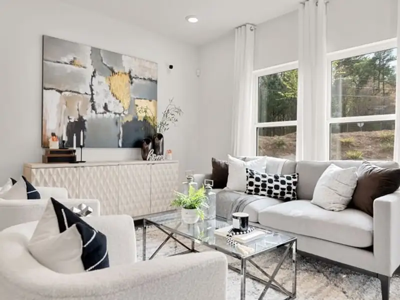 Representative furnished interior of a home built from the Haven TH by True Homes in Village Heights TH, Greensboro (Image 7).