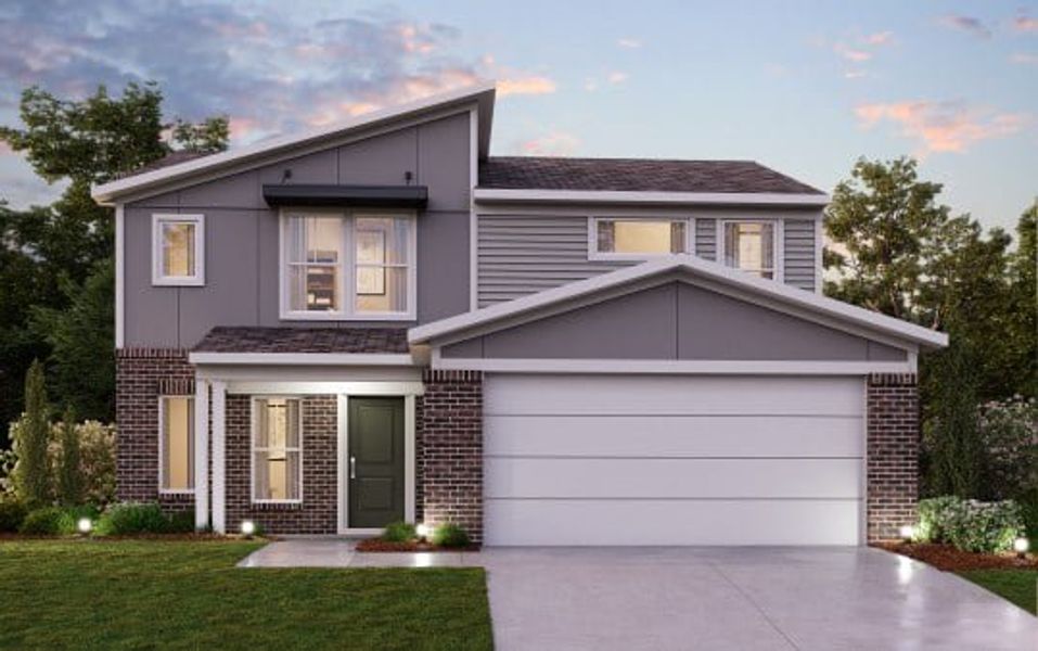 Representative exterior photo of a completed home built from the Wesley by Fischer Homes in Cherry Glen, Euharlee, GA (Image 11).