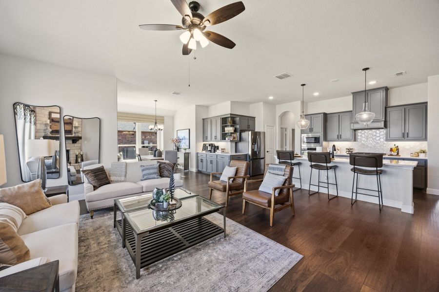 Furnished interior view inside a new home in Abe's Landing, Granbury (Image 12).