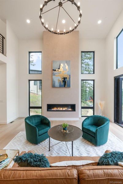 Furnished interior view inside a new home in , Evergreen (Image 16).