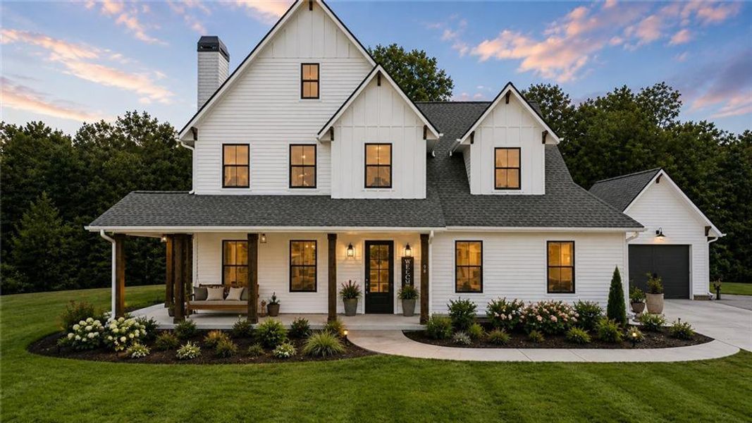 Front exterior of a new home in Old Town Estates, Monroe, GA, highlighting curb appeal (Image 26).