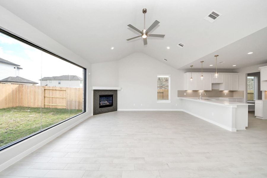 Take another glimpse into the heart of the home with this additional view of the family room—a sprawling space ready to accommodate all your gatherings.