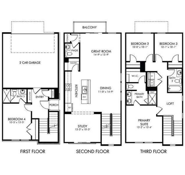 2D floor plan layout of this home in , Fort Mill, SC (Image 5).