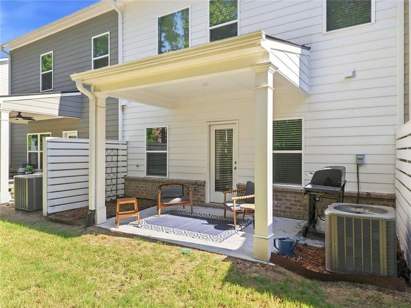 Exterior details and patio area of a home in , Sugar Hill (Image 3). Exterior details and patio area of a home in , Sugar Hill (Image 3).