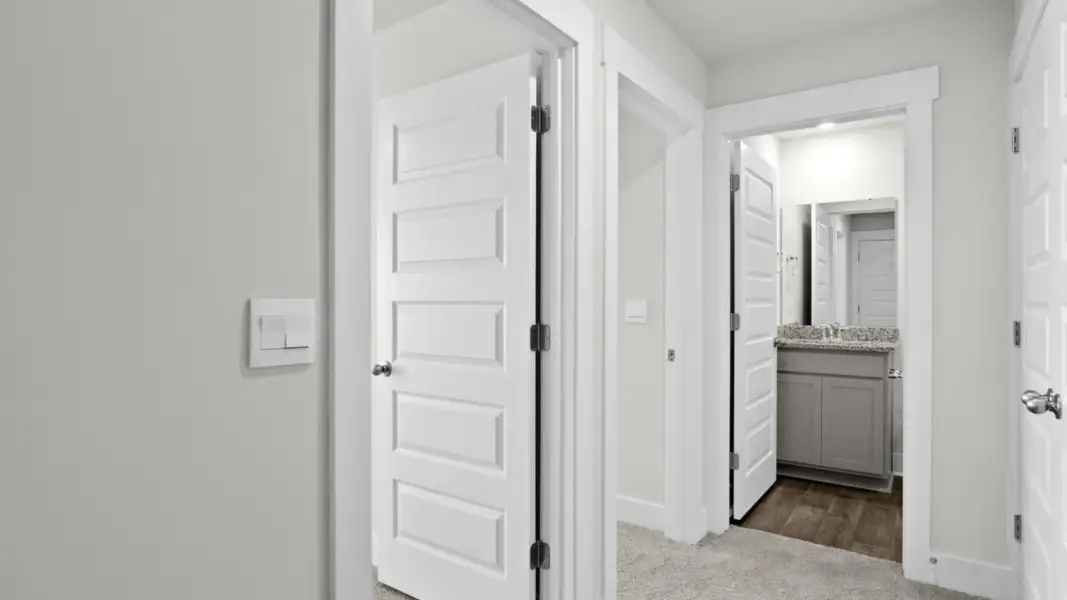 Furnished interior view inside a new home in The Townes at Cedar Hill Landing, Navassa (Image 11).