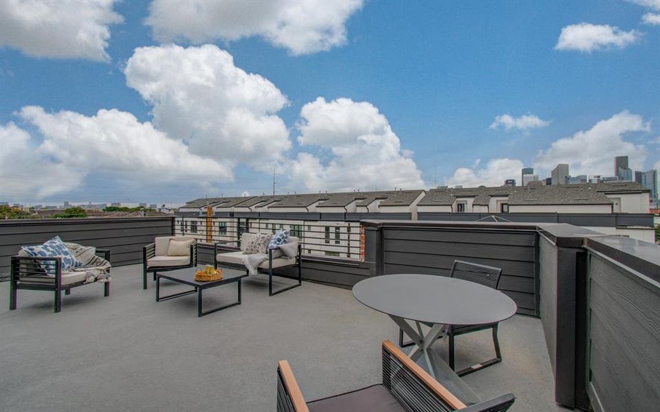 Oversized 4th level roof terrace