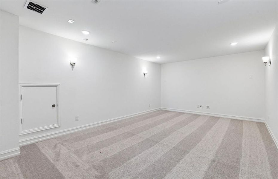 Optional media room on second level Optional media room on second level