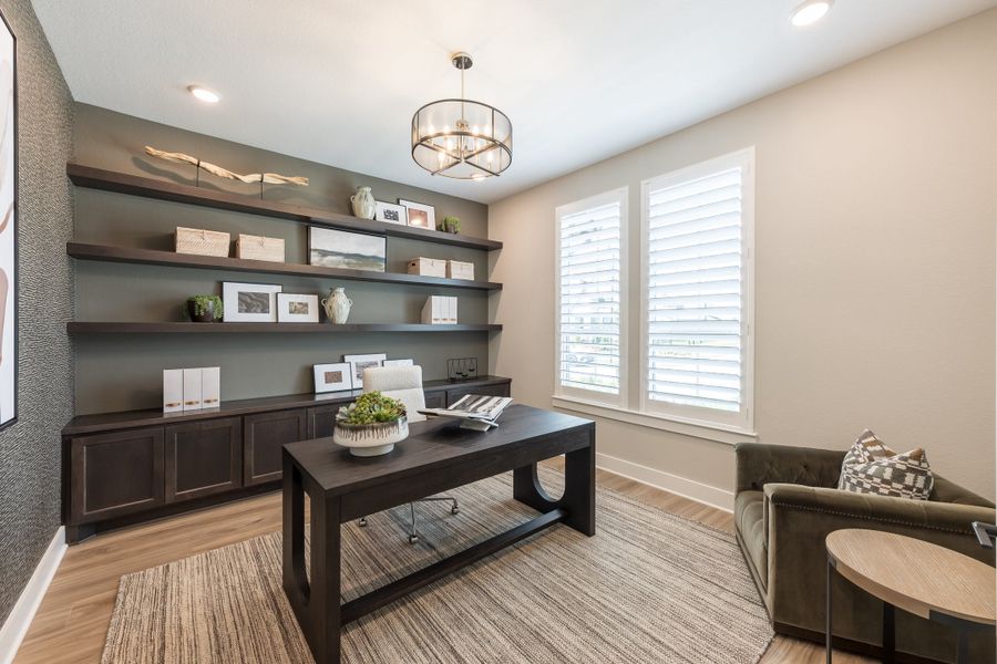 Representative furnished interior of a home built from the Camden by Tri Pointe Homes in Bridgeland, Cypress (Image 8).