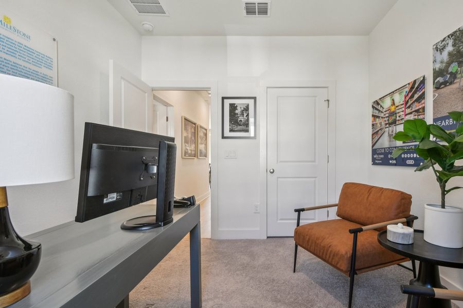 Furnished interior view inside a new home in Koenig Townhomes, Austin (Image 17).