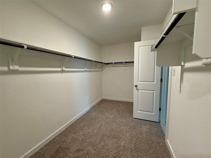 Spacious closet featuring light carpet Spacious closet featuring light carpet