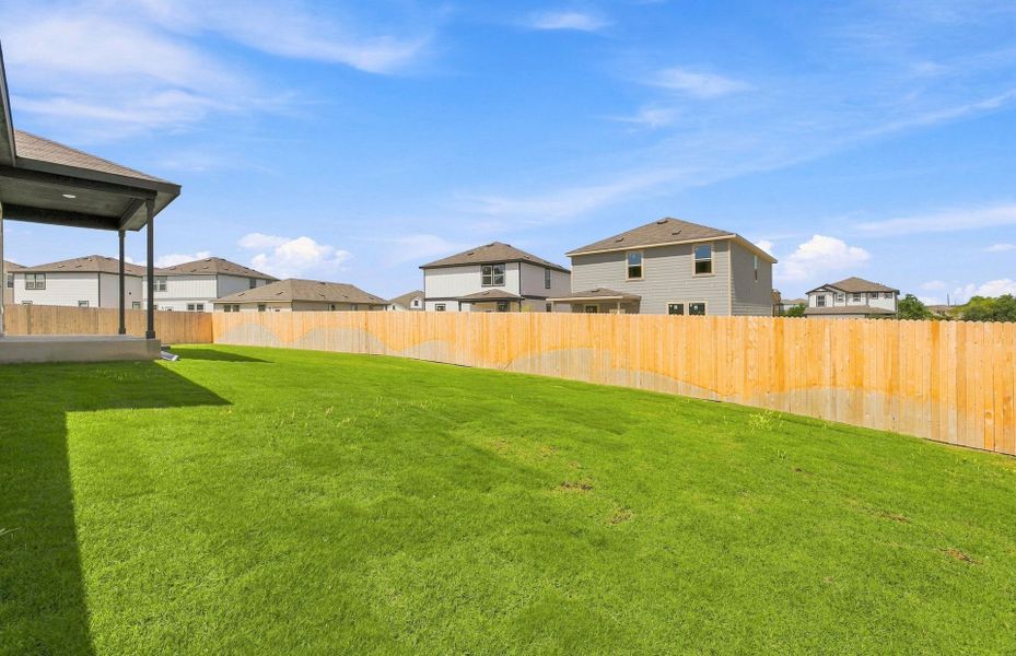 Exterior details and patio area of a home in Sonterra, Jarrell (Image 26).