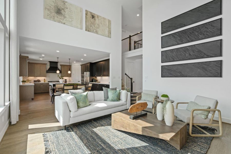 Furnished interior view inside a new home in Sienna Village of Anderson Springs 50', Missouri City (Image 4). Furnished interior view inside a new home in Sienna Village of Anderson Springs 50', Missouri City (Image 4).