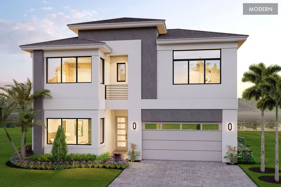 Representative exterior photo of a completed home built from the Polaris by GL Homes in Apex at Avenir, Palm Beach Gardens, FL (Image 14). Representative exterior photo of a completed home built from the Polaris by GL Homes in Apex at Avenir, Palm Beach Gardens, FL (Image 14).