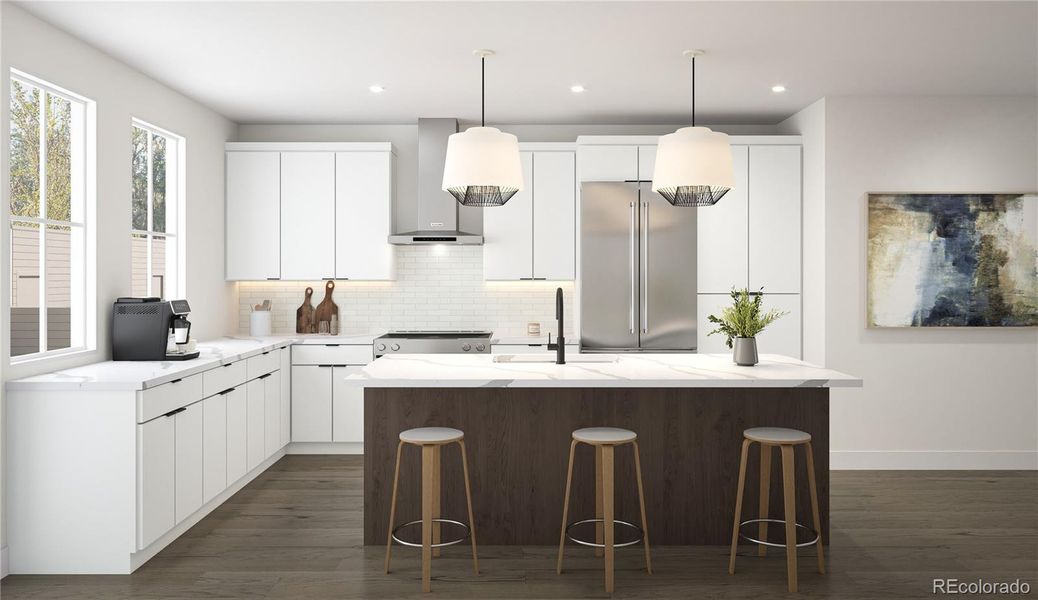 Furnished interior view inside a new home in , Denver (Image 8).