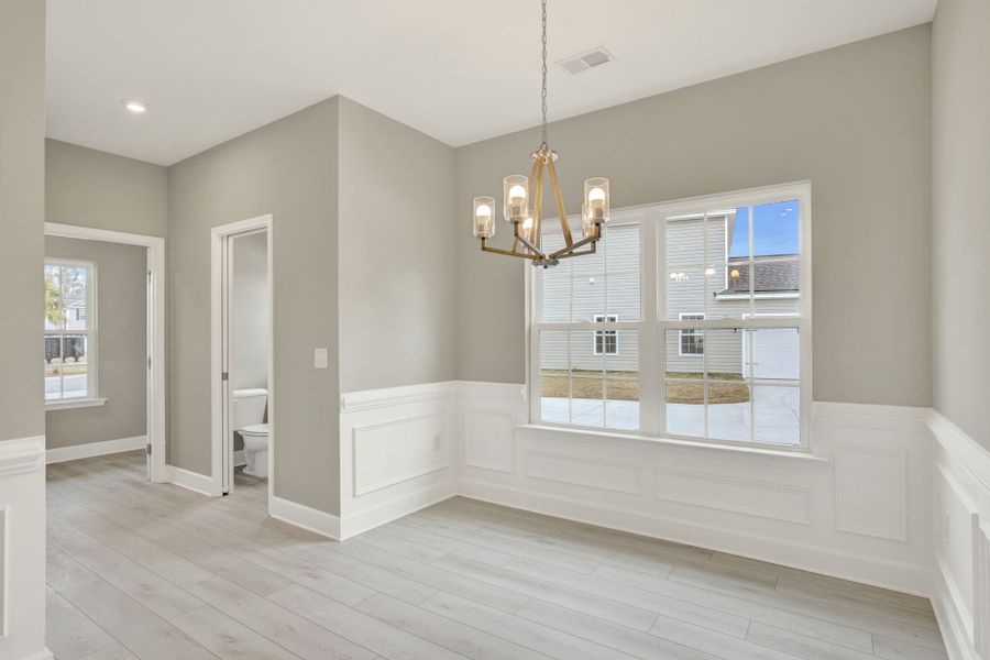 Aspen Plan Breakfast Nook with Powder Room and Laundry Access