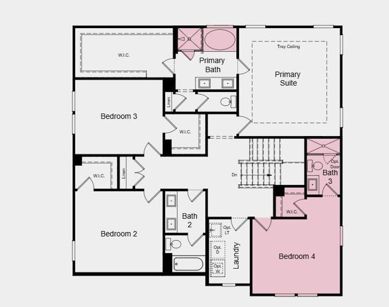 2D floor plan layout of this home in Bennett Farm, Loganville, GA (Image 5).