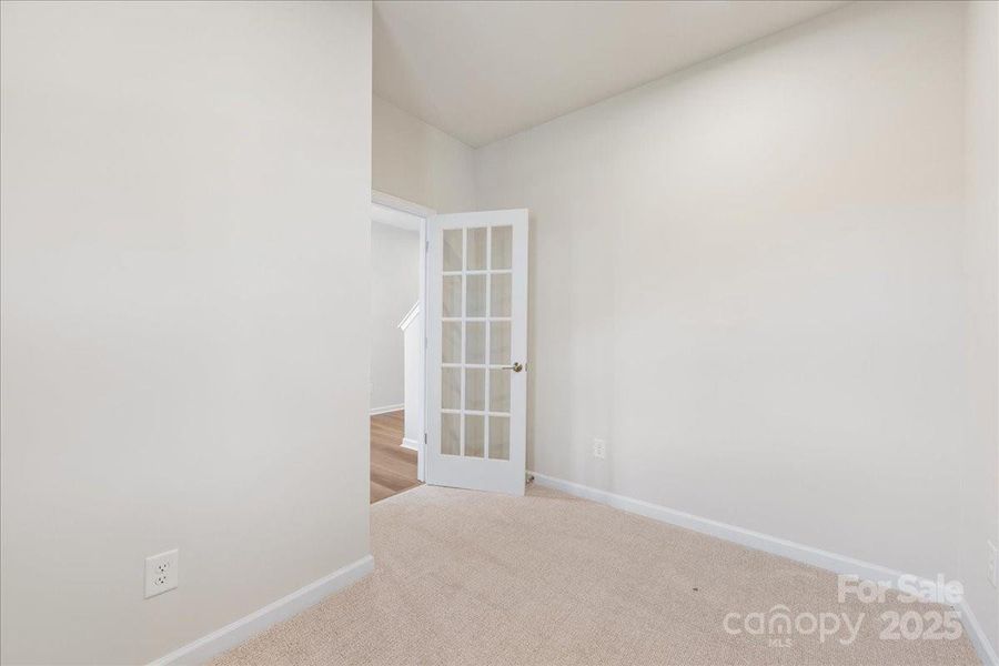 First Floor Flex Space with French Doors.