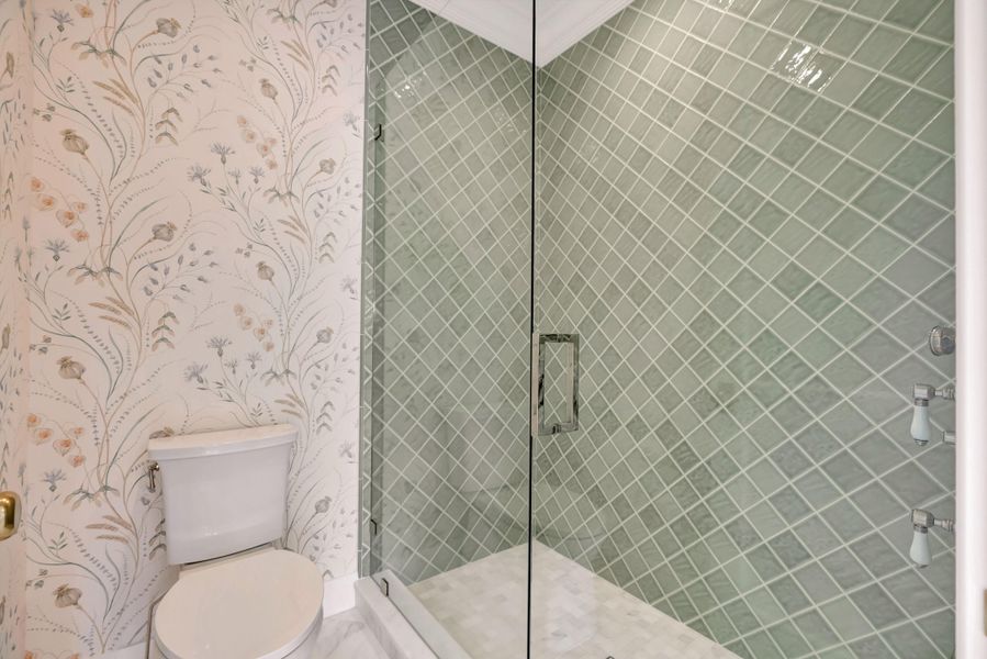 Shower w/Clay Tile Walls