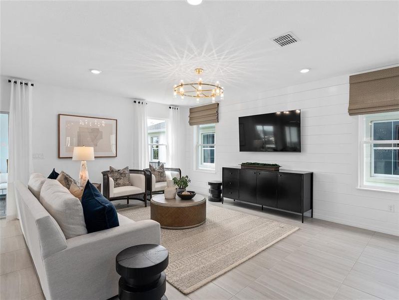 Furnished interior view inside a new home in EverBe, Orlando (Image 29).