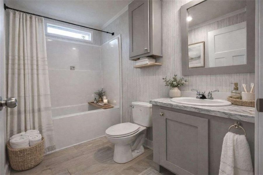 Furnished interior view inside a new home in , Elberton (Image 11).