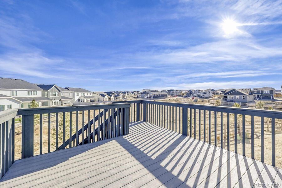 DECK OVERLOOKING OPEN SPACE!
