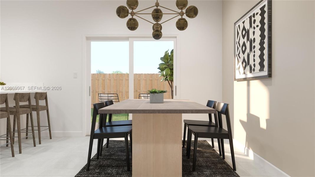 Furnished interior view inside a new home in Breezewood, Miami (Image 3).