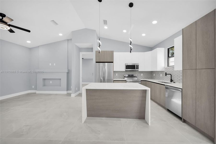 Furnished interior view inside a new home in , Cape Coral (Image 6). Furnished interior view inside a new home in , Cape Coral (Image 6).