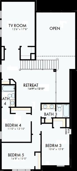 2D floor plan layout of this home in Furst Ranch, Bartonville, TX (Image 3). 2D floor plan layout of this home in Furst Ranch, Bartonville, TX (Image 3).