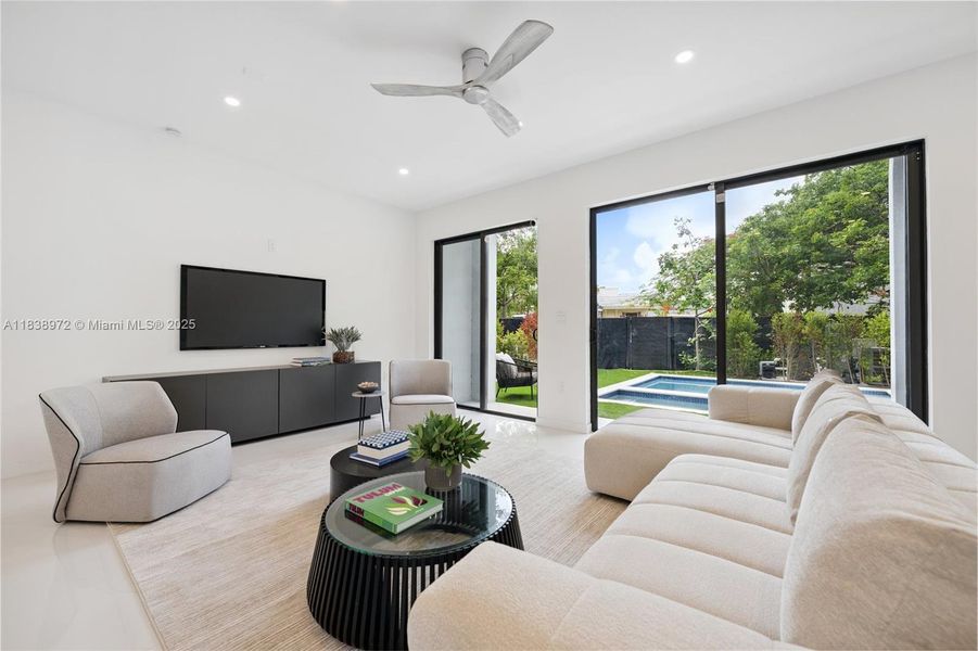 Furnished interior view inside a new home in , Miami (Image 13).