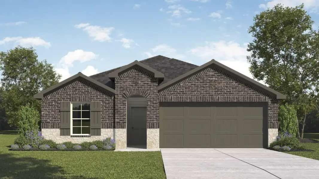 Representative exterior photo of a completed home built from the Harrison by D.R. Horton in Three Oaks, Sherman, TX (Image 10). Representative exterior photo of a completed home built from the Harrison by D.R. Horton in Three Oaks, Sherman, TX (Image 10).