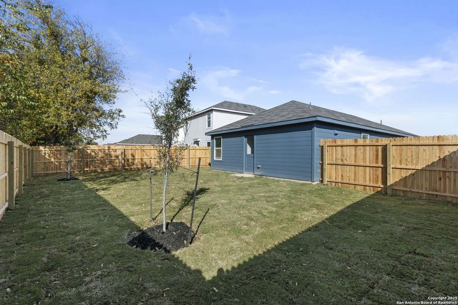 Exterior details and patio area of a home in Torian Village: Belmar Collection, San Antonio (Image 2).