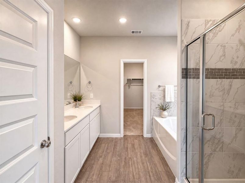 Furnished interior view inside a new home in Sagebrook, Denton (Image 11).