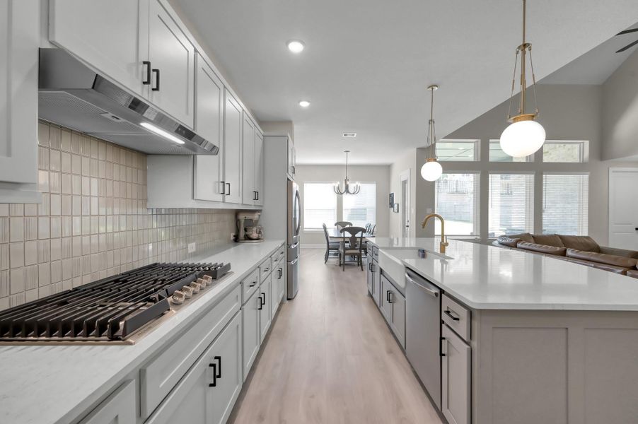 Furnished interior view inside a new home in The Woodlands Hills 60’, Willis (Image 28).