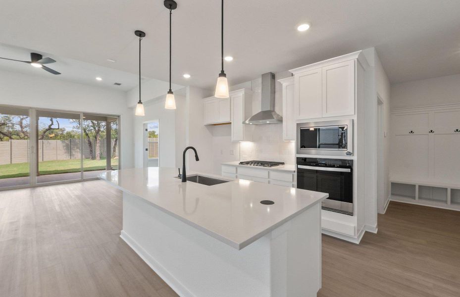 Furnished interior view inside a new home in Wolf Ranch, Georgetown (Image 6).
