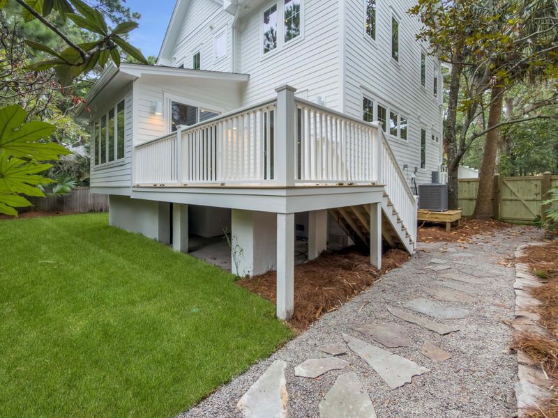 Exterior details and patio area of a home in , Isle Of Palms (Image 32). Exterior details and patio area of a home in , Isle Of Palms (Image 32).