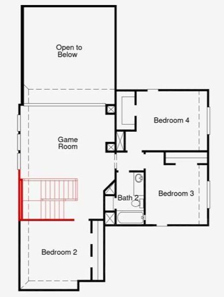 2D floor plan layout of this home in The Highlands, Porter, TX (Image 5). 2D floor plan layout of this home in The Highlands, Porter, TX (Image 5).