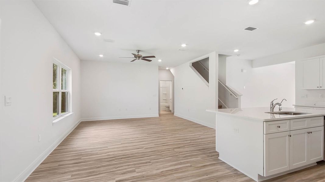 Representative unfurnished interior of a home built from the Carol by D.R. Horton in Bayside at Ward Creek, Panama City Beach (Image 23). Representative unfurnished interior of a home built from the Carol by D.R. Horton in Bayside at Ward Creek, Panama City Beach (Image 23).
