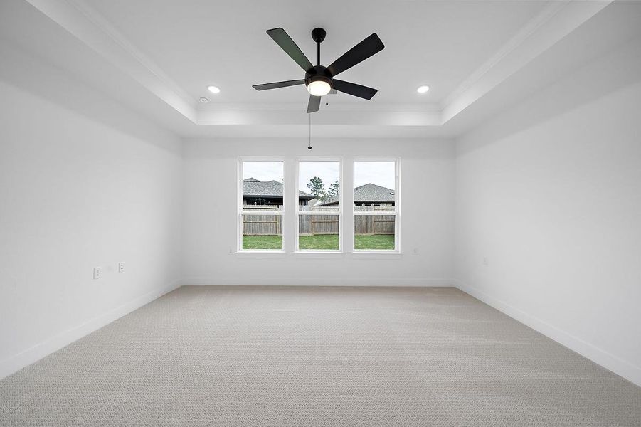 Representative unfurnished interior of a home built from the Cardinal by Caldwell Homes in Chambers Creek, Willis (Image 23).