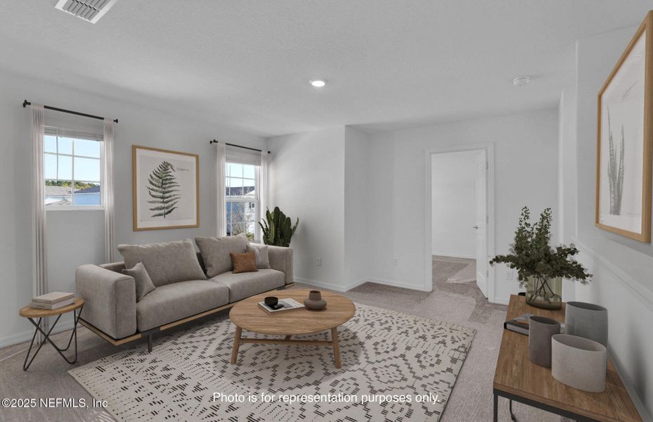 Furnished interior view inside a new home in Wells Landing, Jacksonville (Image 5).