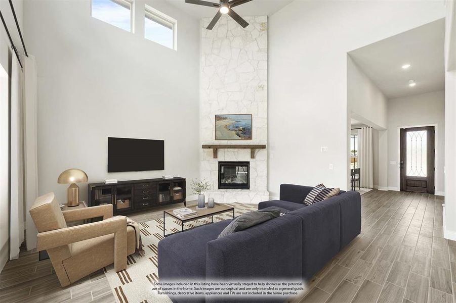 Furnished interior view inside a new home in The Oaks, Red Oak (Image 8). Furnished interior view inside a new home in The Oaks, Red Oak (Image 8).