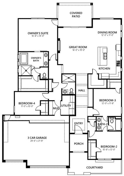 2D floor plan layout for the Escondido by LEH. Homes in Emerald Estates, El Paso, TX (Image 4). 2D floor plan layout for the Escondido by LEH. Homes in Emerald Estates, El Paso, TX (Image 4).