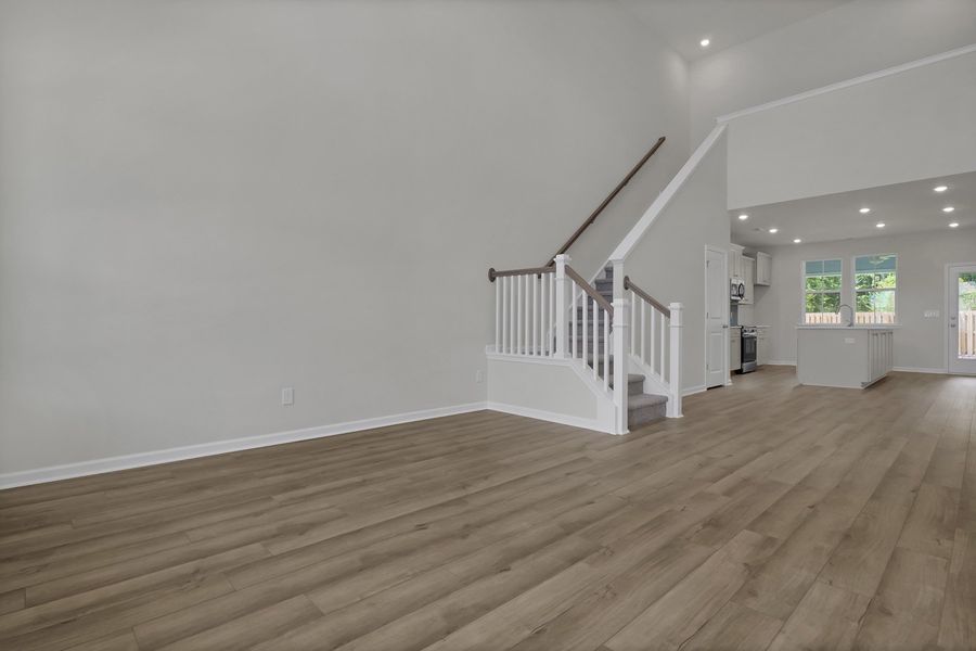 Spacious, unfurnished interior of a new home in Grand Park, Leland (Image 20). Spacious, unfurnished interior of a new home in Grand Park, Leland (Image 20).