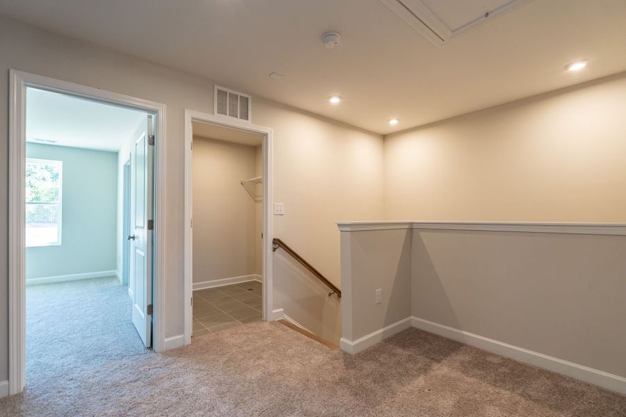 Representative unfurnished interior of a home built from the The Everlee by David Weekley Homes in Serenity - The Cottage Collection, Fuquay Varina (Image 7).