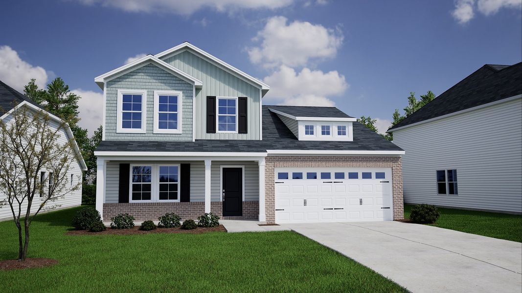 Representative exterior photo of a completed home built from the Pickens - Genesis Value Collection by Mungo Homes in Clairmont, Charlotte, NC (Image 19). Representative exterior photo of a completed home built from the Pickens - Genesis Value Collection by Mungo Homes in Clairmont, Charlotte, NC (Image 19).