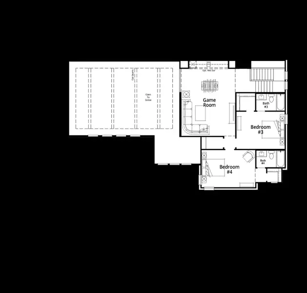 2D floor plan layout for the Briarwood by Huntington Homes in McCreary Meadows, Parker, TX (Image 3). 2D floor plan layout for the Briarwood by Huntington Homes in McCreary Meadows, Parker, TX (Image 3).